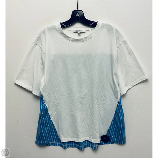 Top Short Sleeve By Clothes Mentor In White, Size: M
