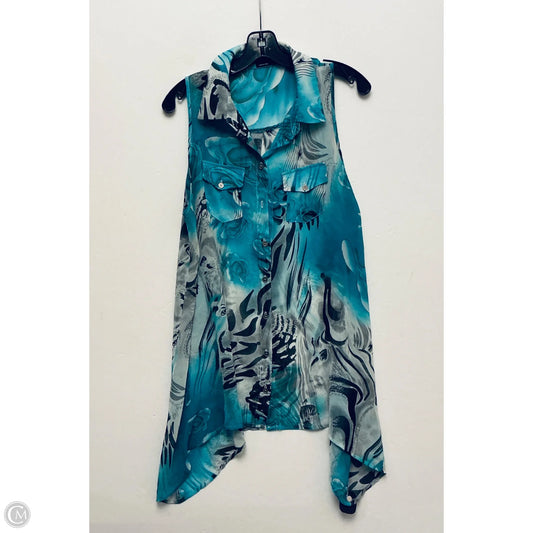 Top Sleeveless By Bcbgmaxazria In Blue, Size: M