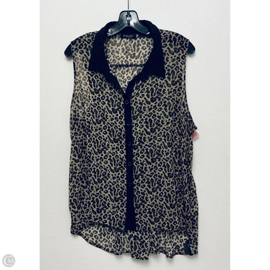 Top Sleeveless By Clothes Mentor In Animal Print, Size: Xxl