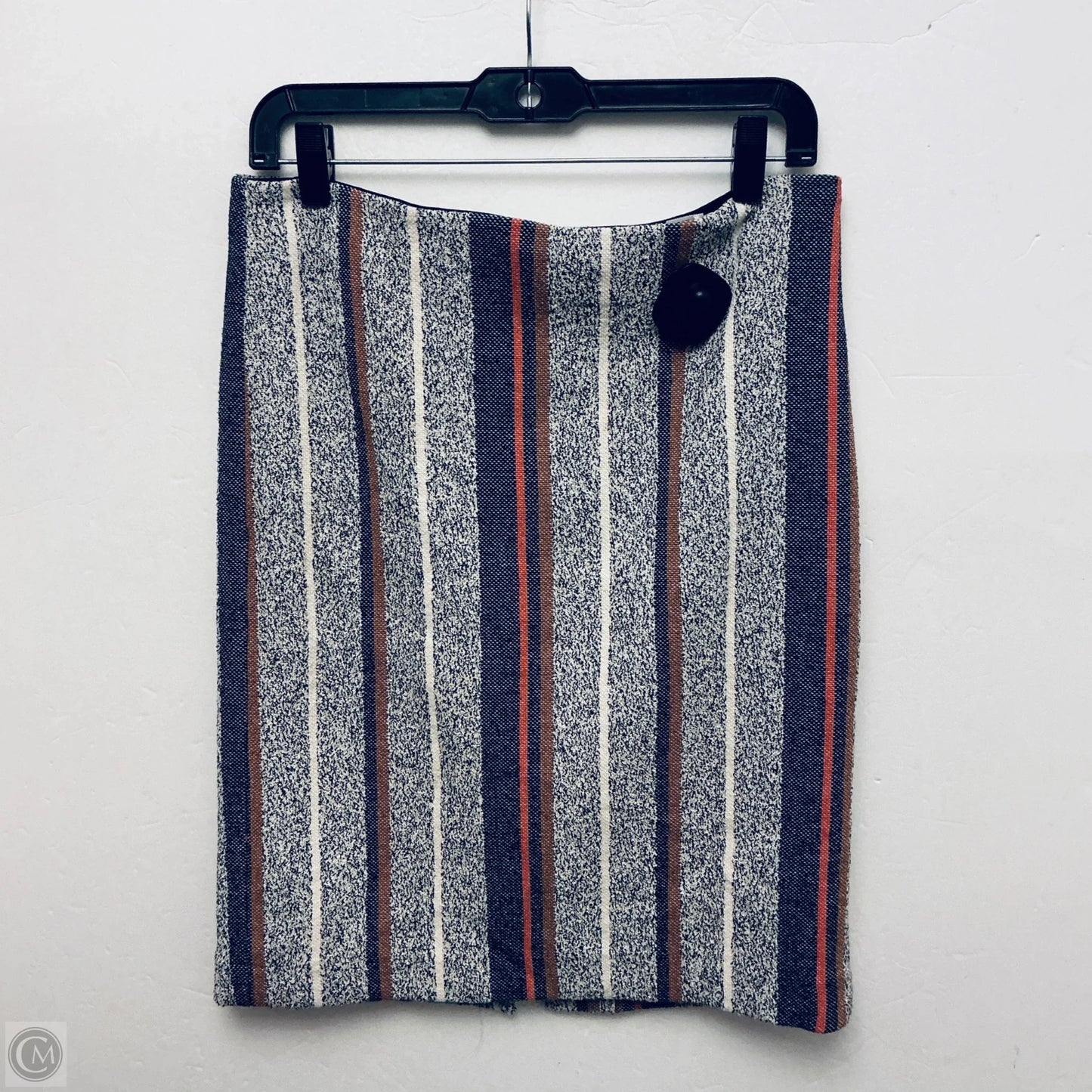 Skirt Midi By Ann Taylor In Striped Pattern, Size: 8