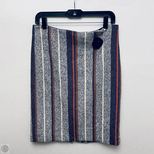 Skirt Midi By Ann Taylor In Striped Pattern, Size: 8