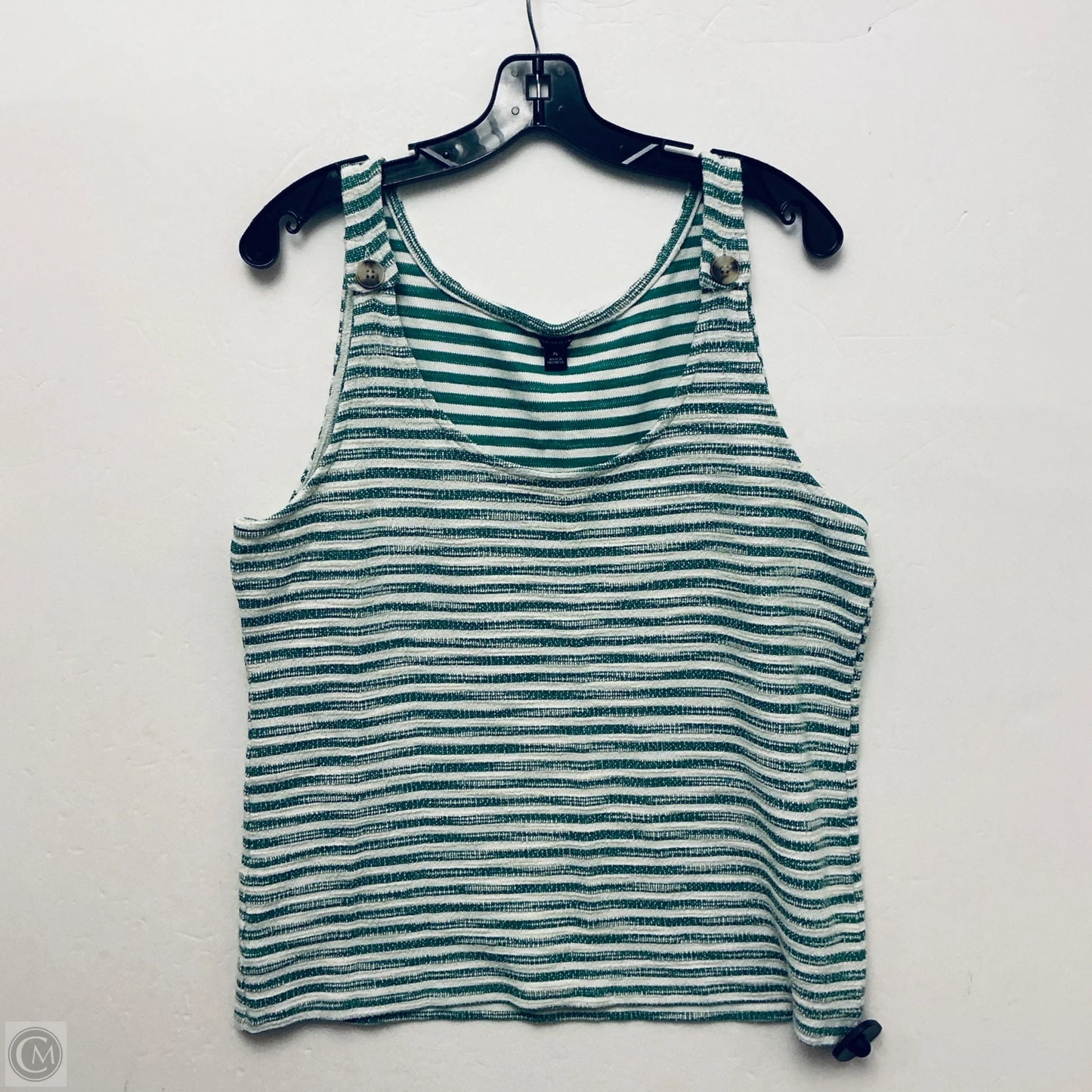 Top Sleeveless By Ann Taylor In Green, Size: Xl