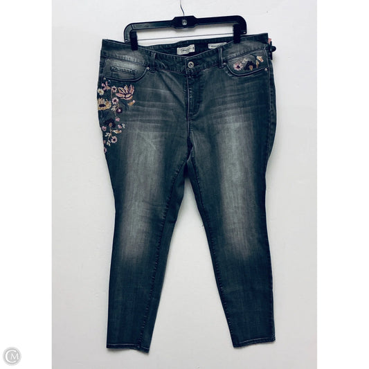 Jeans Skinny By Jessica Simpson In Grey, Size: 18