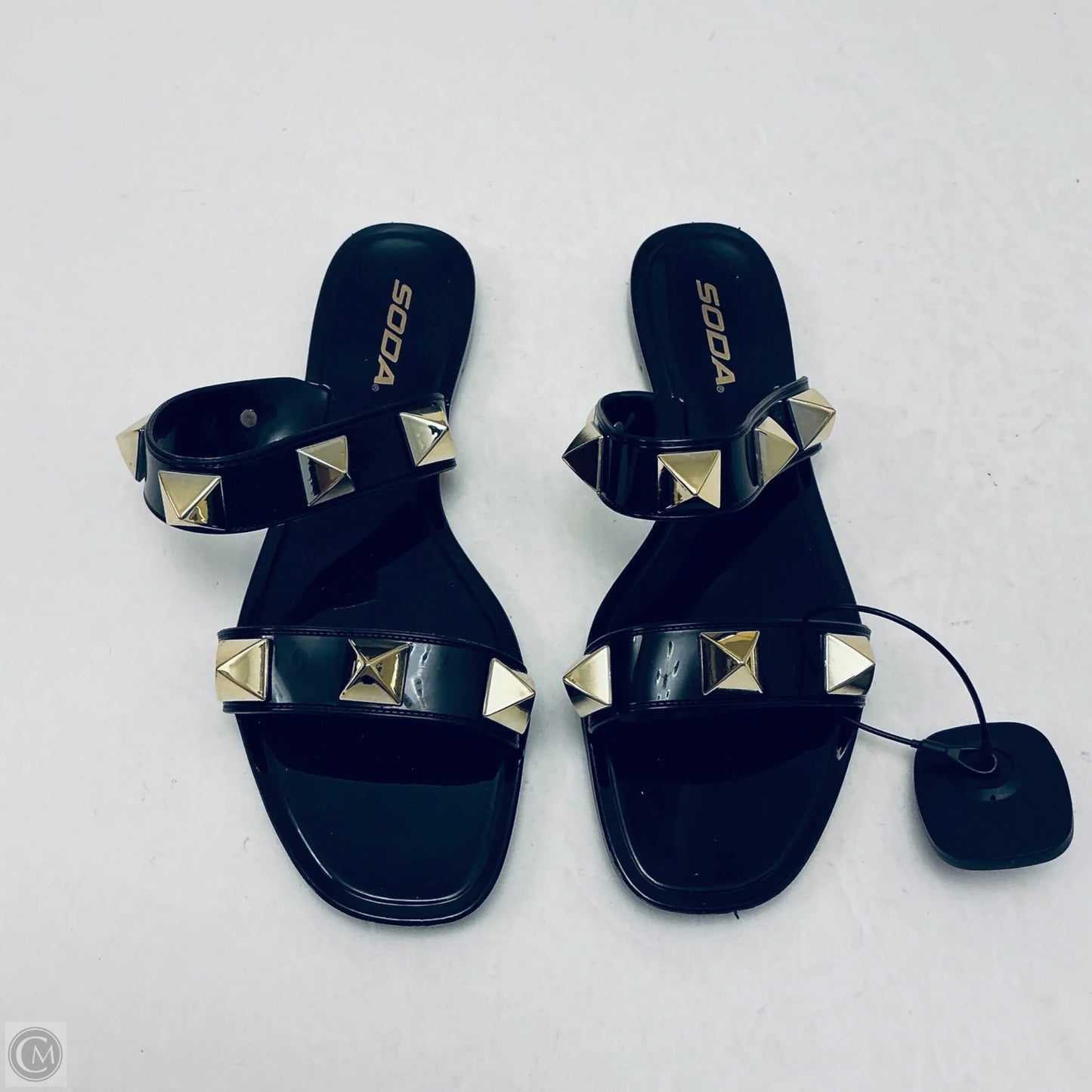 Sandals Flats By Soda In Black, Size: 7