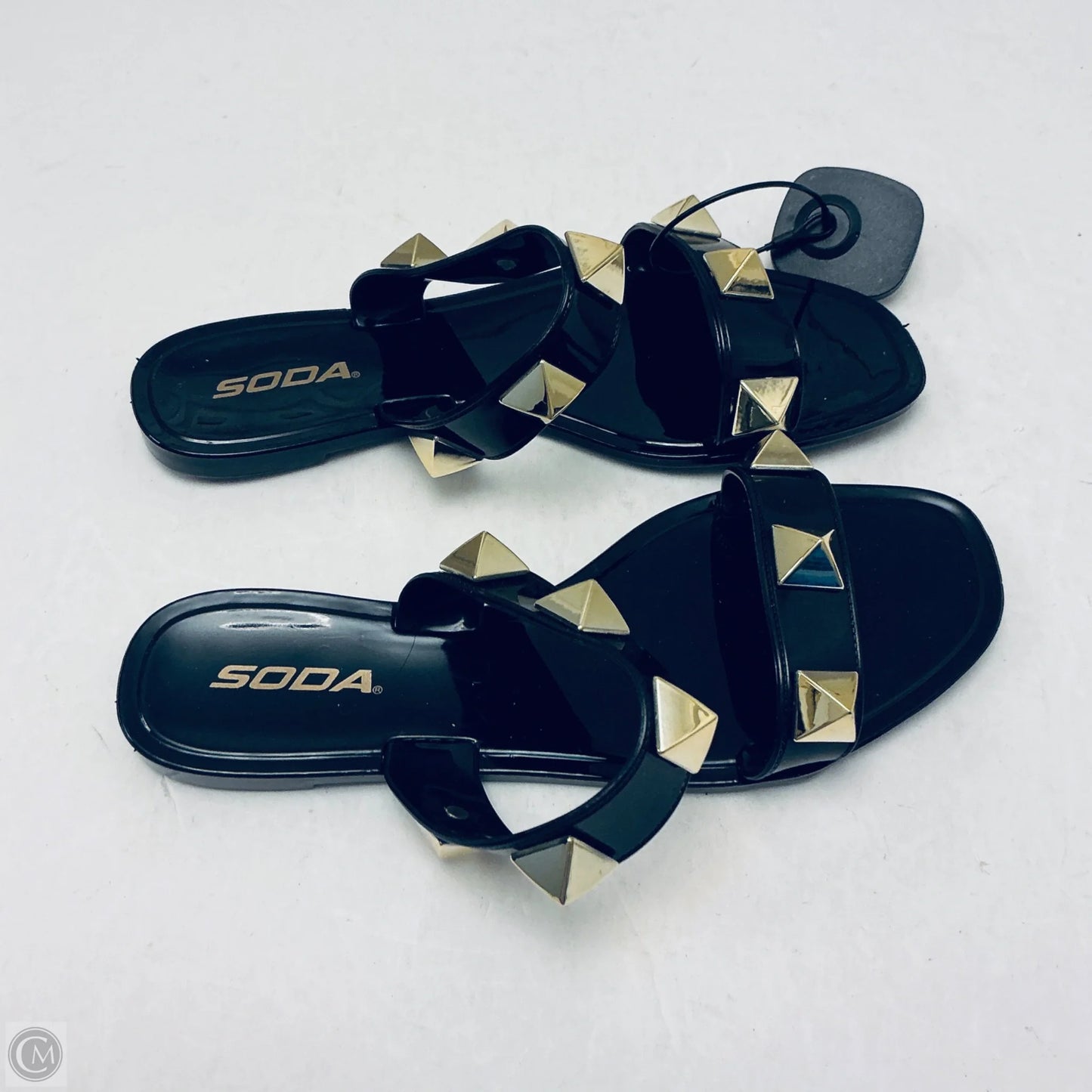 Sandals Flats By Soda In Black, Size: 7