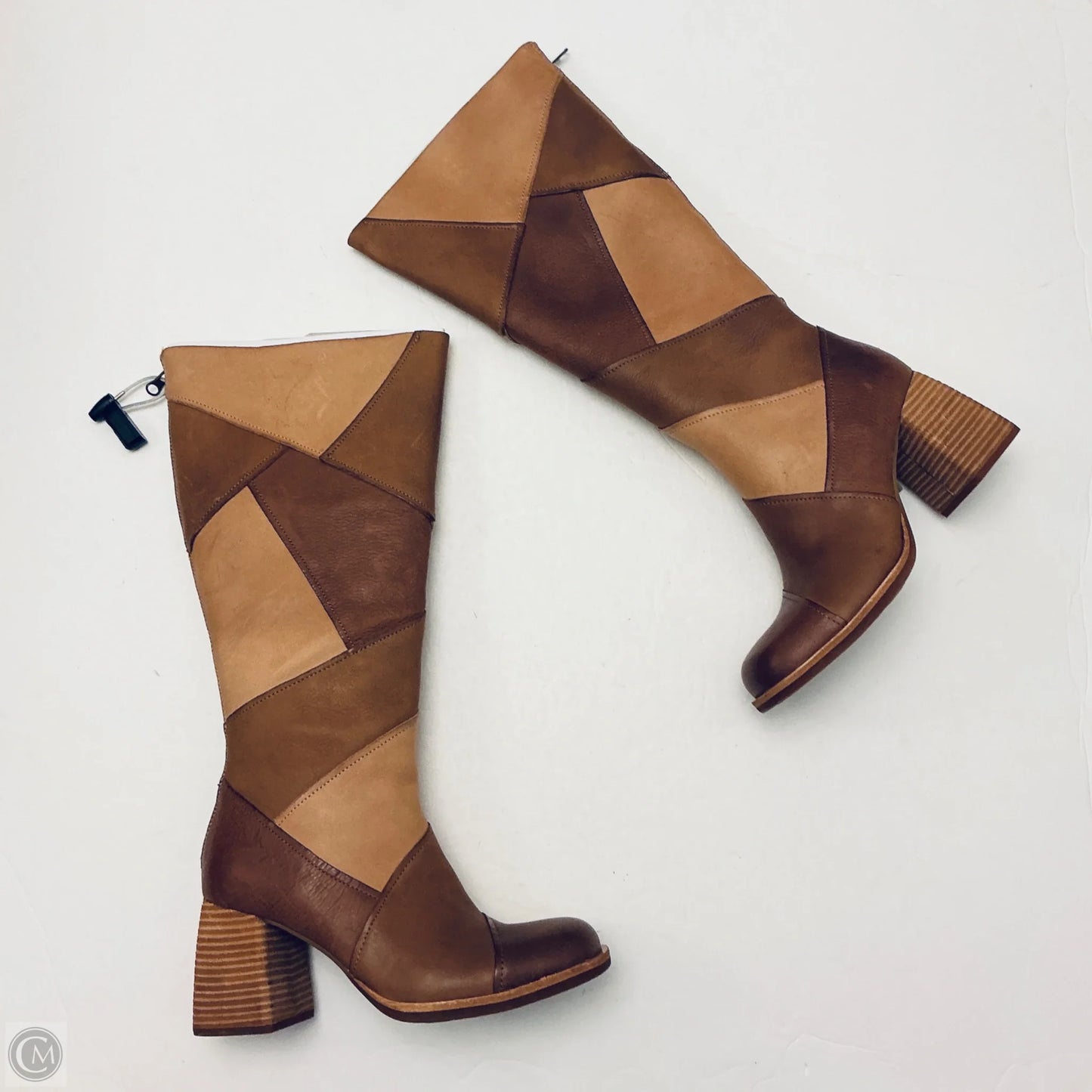Boots Knee Heels By Kork Ease In Brown, Size: 8