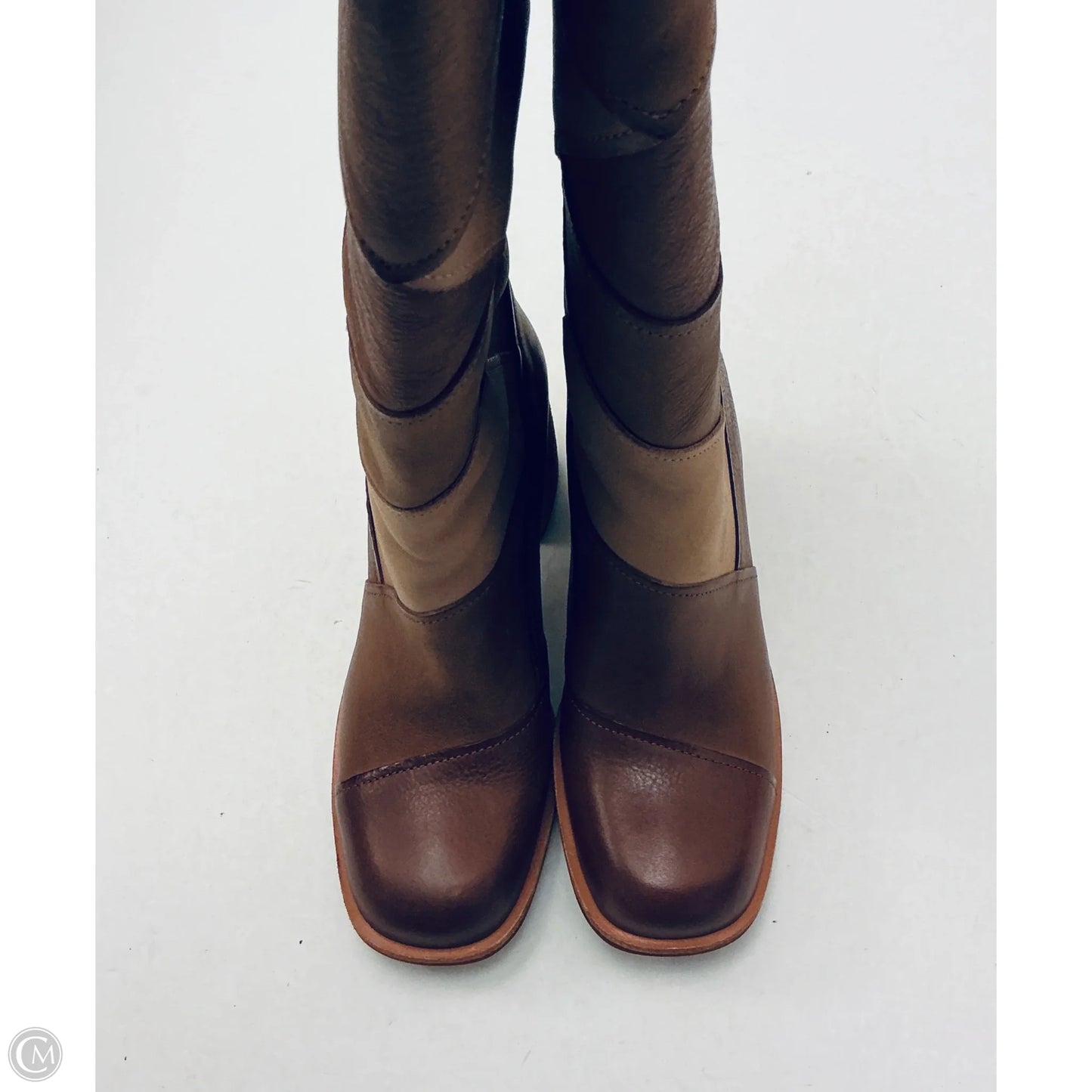Boots Knee Heels By Kork Ease In Brown, Size: 8