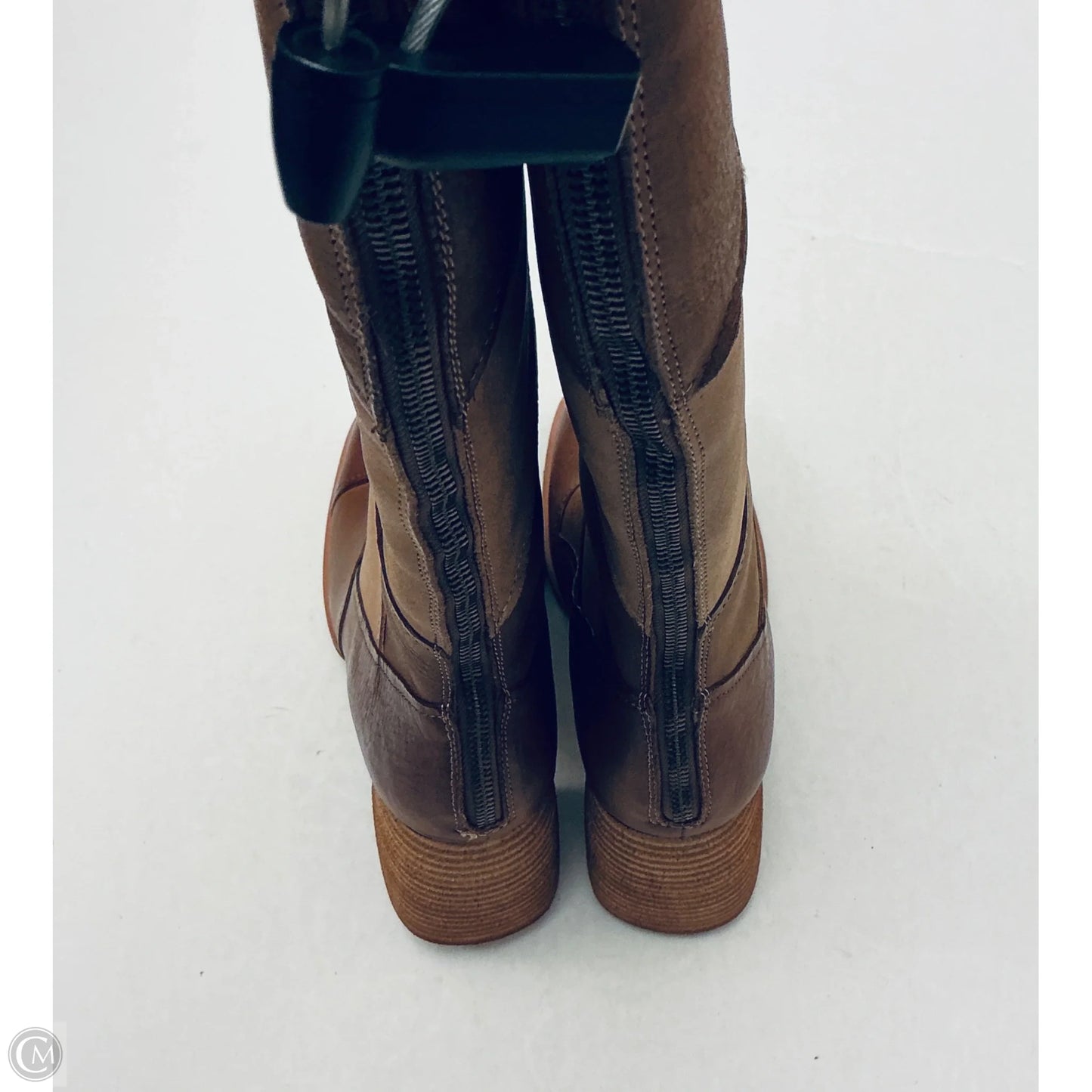 Boots Knee Heels By Kork Ease In Brown, Size: 8