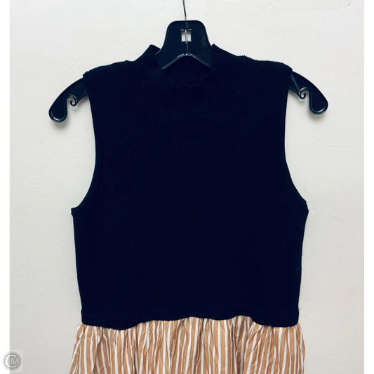 Dress Casual Maxi By Skies Are Blue In Black & Tan, Size: L