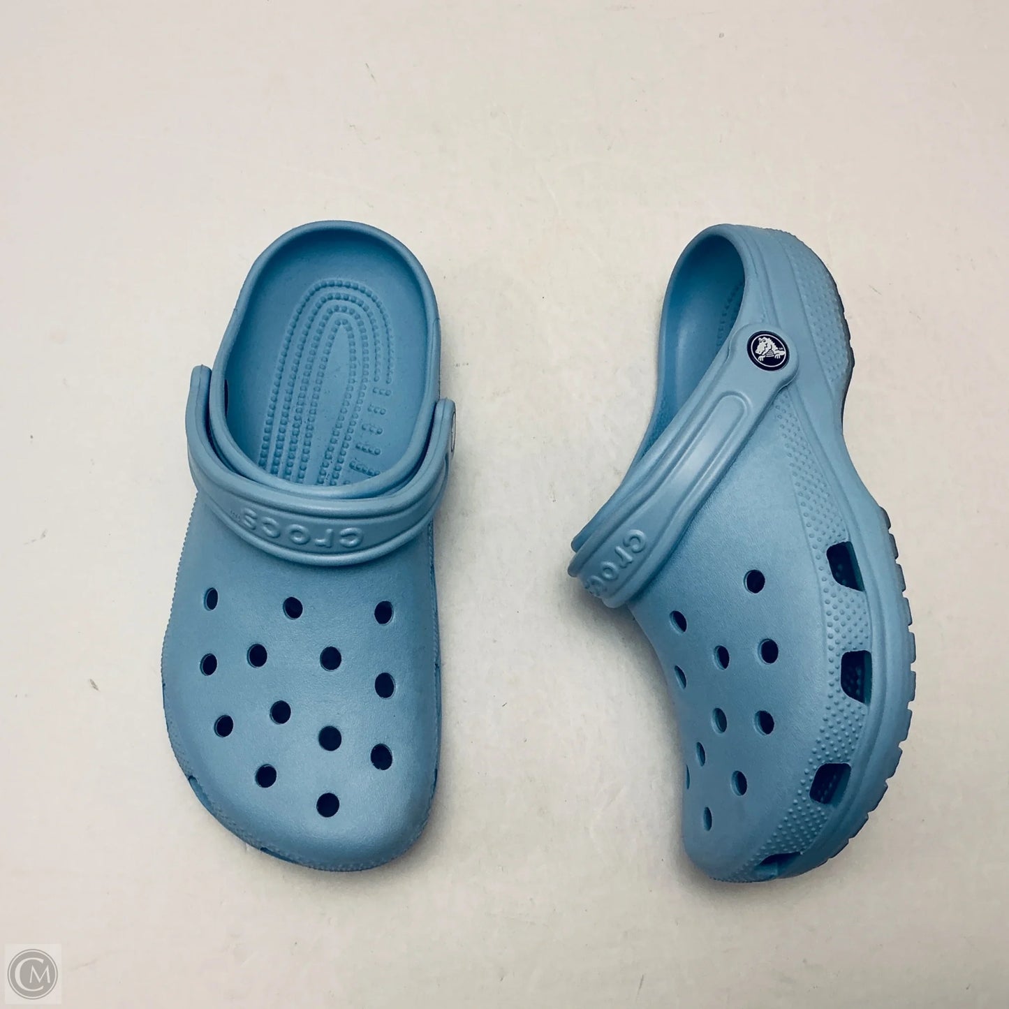 Shoes Flats By Crocs In Blue, Size: 7