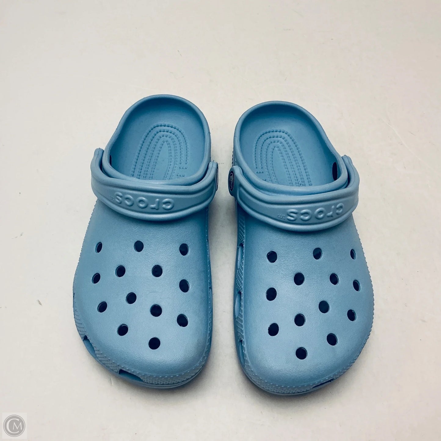Shoes Flats By Crocs In Blue, Size: 7
