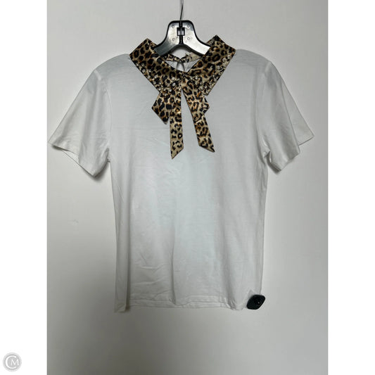 Top Short Sleeve By Clothes Mentor In White, Size: M