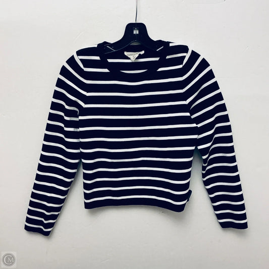 Top Long Sleeve By Happily Grey In Striped Pattern, Size: L