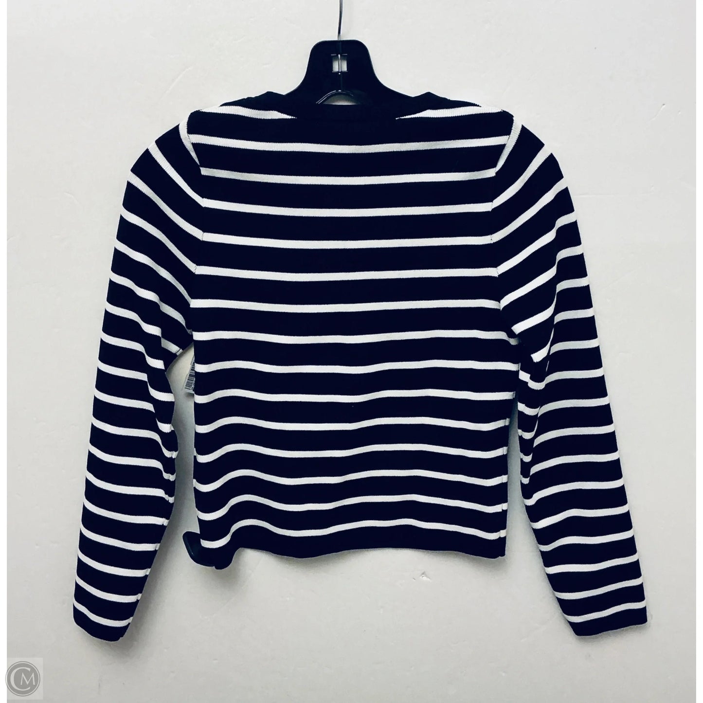 Top Long Sleeve By Happily Grey In Striped Pattern, Size: L