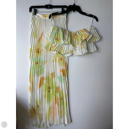 Skirt Set 2pc By Clothes Mentor In Green & White, Size: S