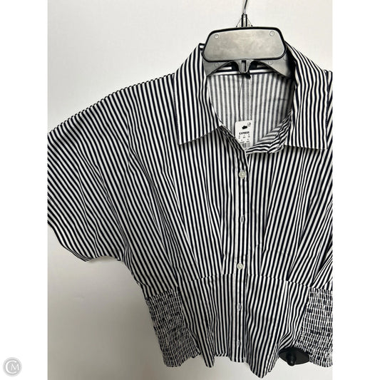 Top Short Sleeve By Express In Striped Pattern, Size: Xs