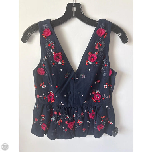 Top Sleeveless By J. Crew In Navy, Size: 0
