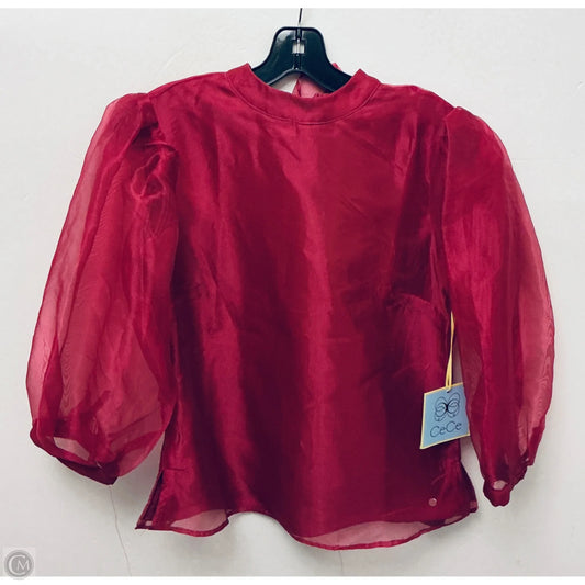 Top Short Sleeve By Cece In Pink, Size: Xs