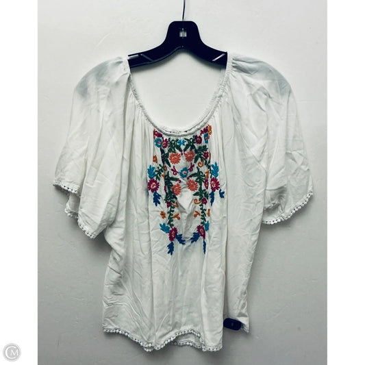 Top Short Sleeve By Ariat In White, Size: M