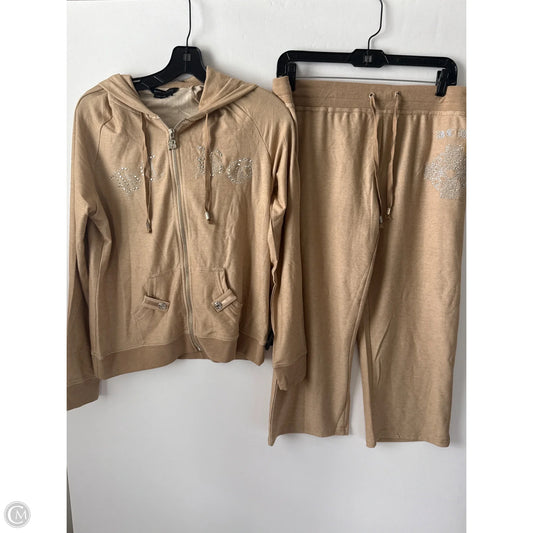 Lounge Set Pants By Bcbgmaxazria In Tan, Size: L