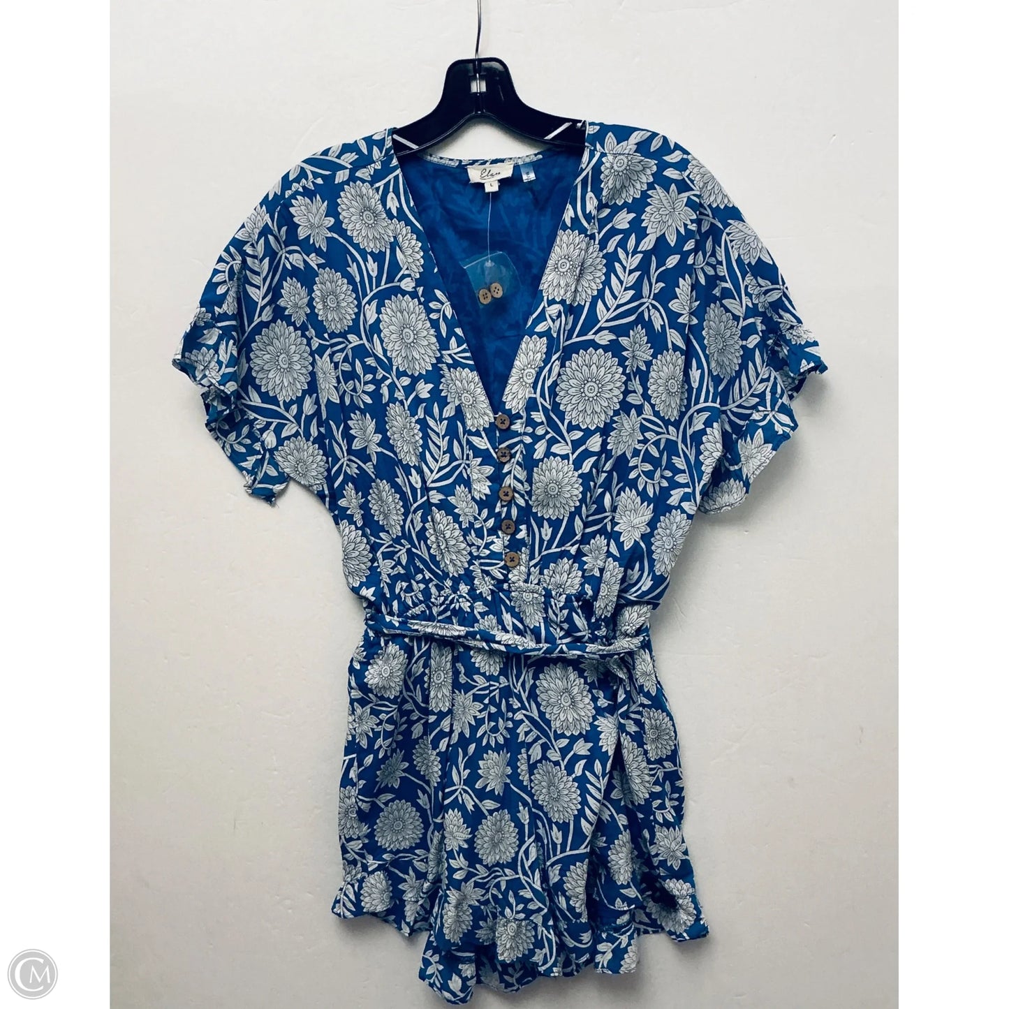 Romper By Elan In Blue, Size: L