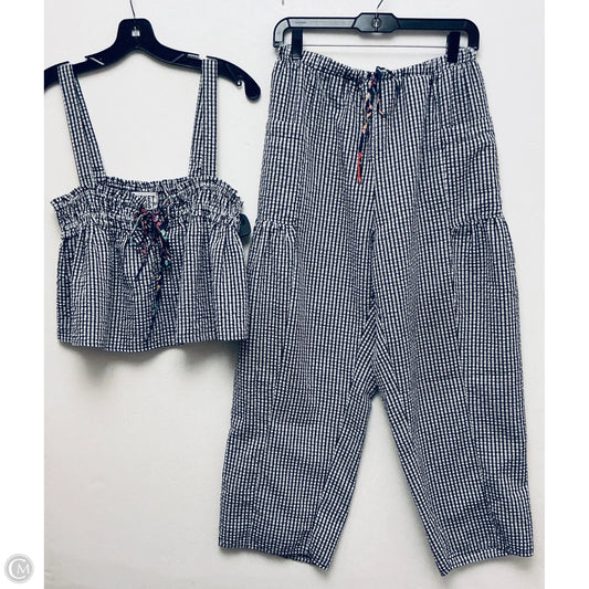Pants Set 2pc By Bucketlist In Checkered Pattern, Size: M