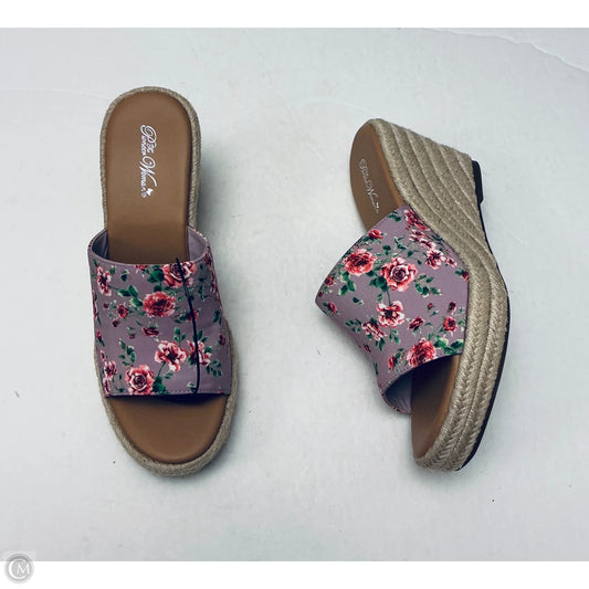 Sandals Heels Block By The Pioneer Woman In Purple, Size: 8.5