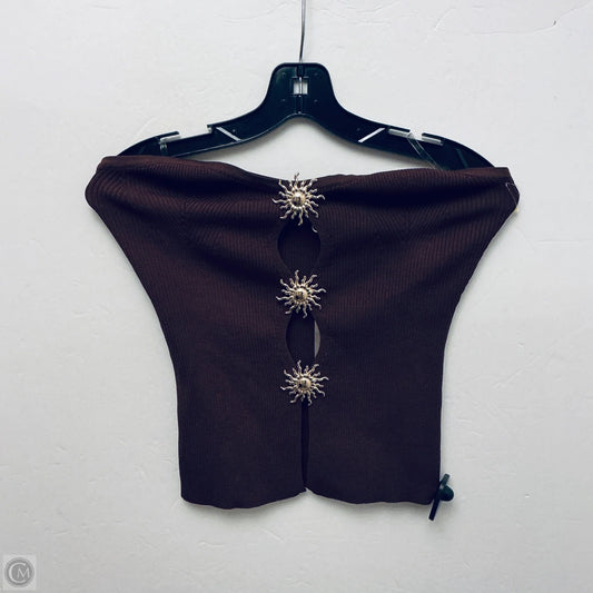 Top Sleeveless By Clothes Mentor In Brown, Size: M