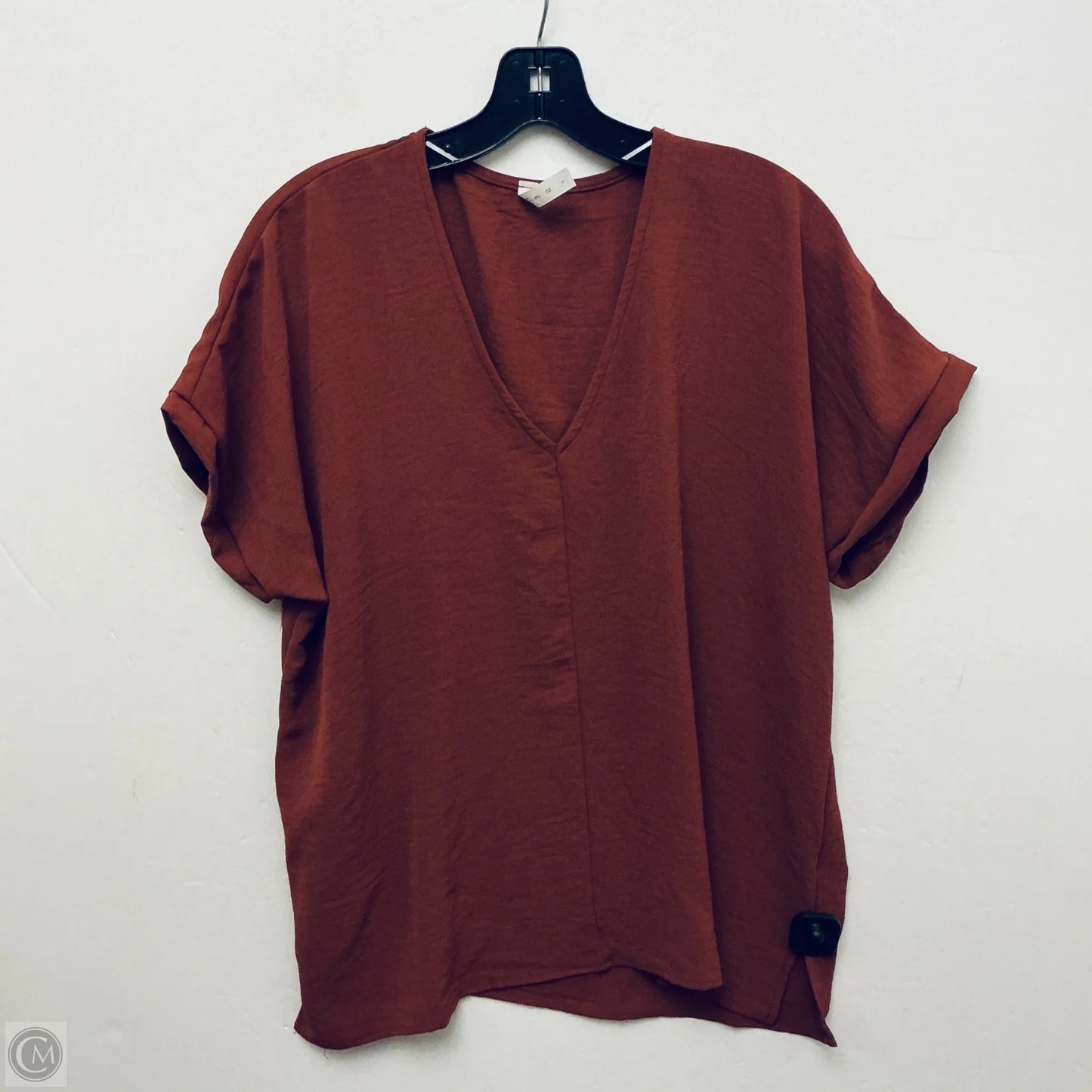 Top Short Sleeve By Mts In Red, Size: S