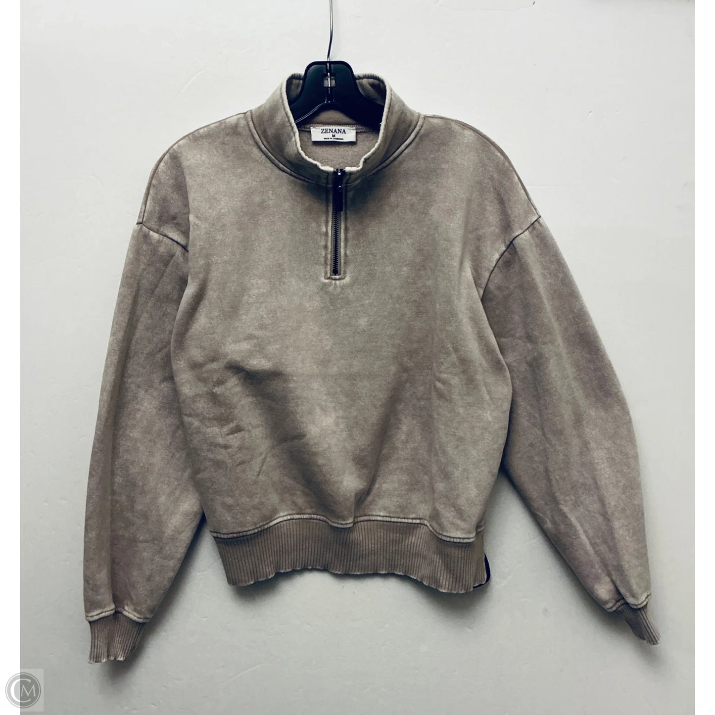 Sweater By Zenana In Tan, Size: M