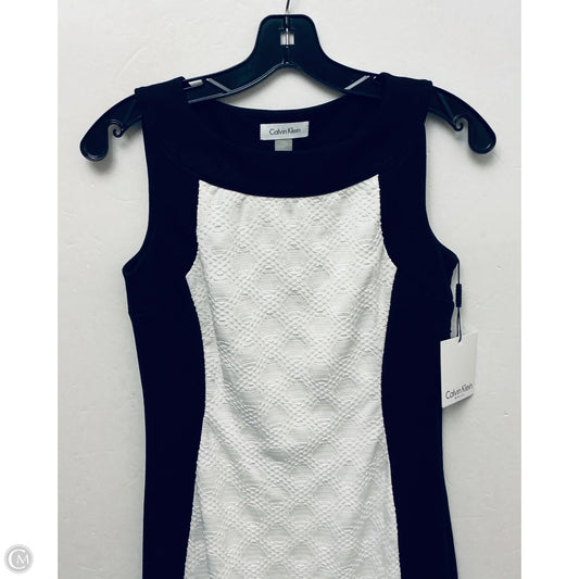 Dress Work By Calvin Klein In Black & White, Size: 2