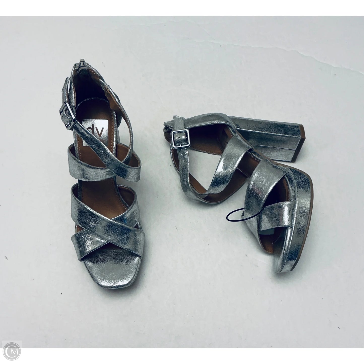 Shoes Heels Block By Dolce Vita In Silver, Size: 7.5