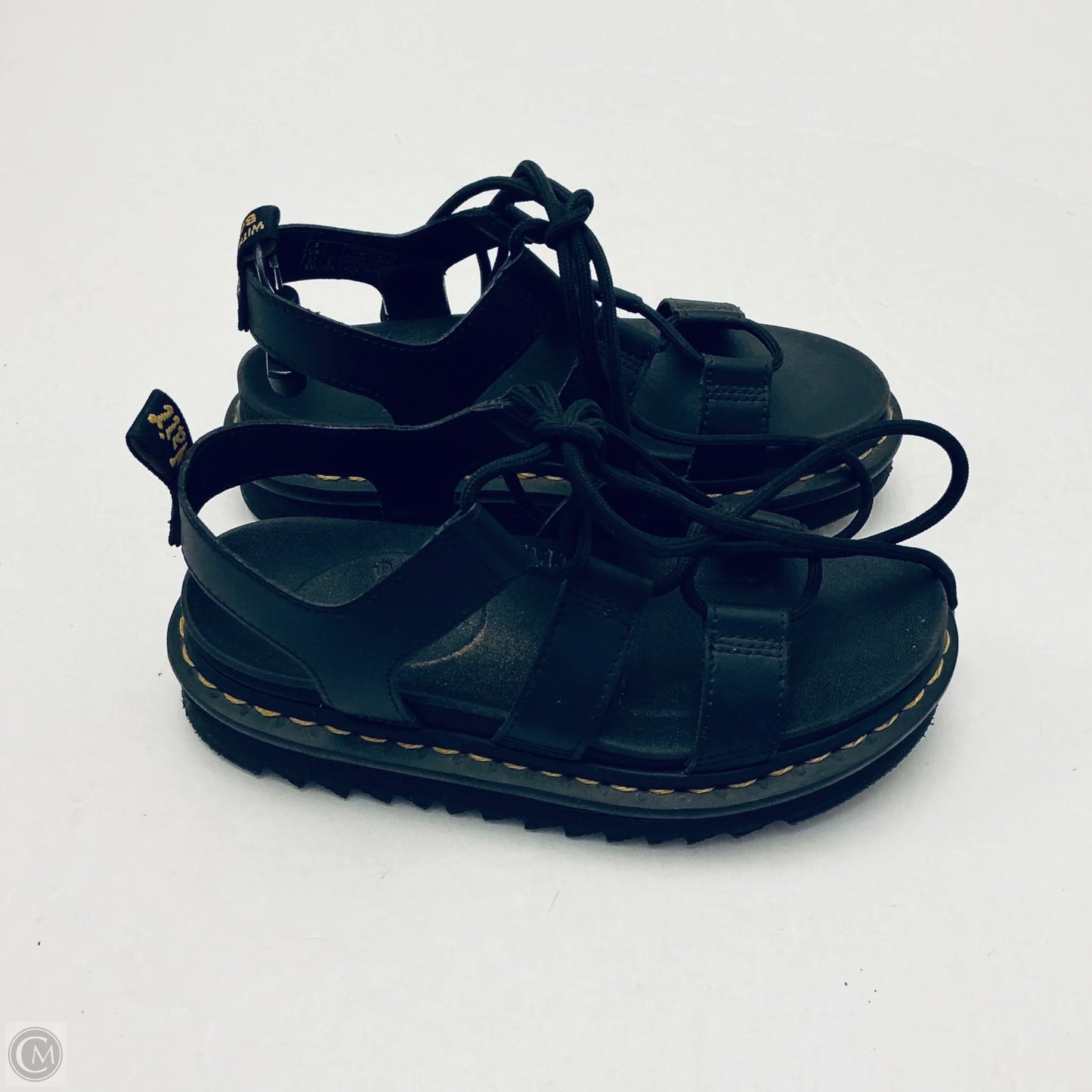 Sandals Heels Platform By Dr Martens In Black, Size: 6