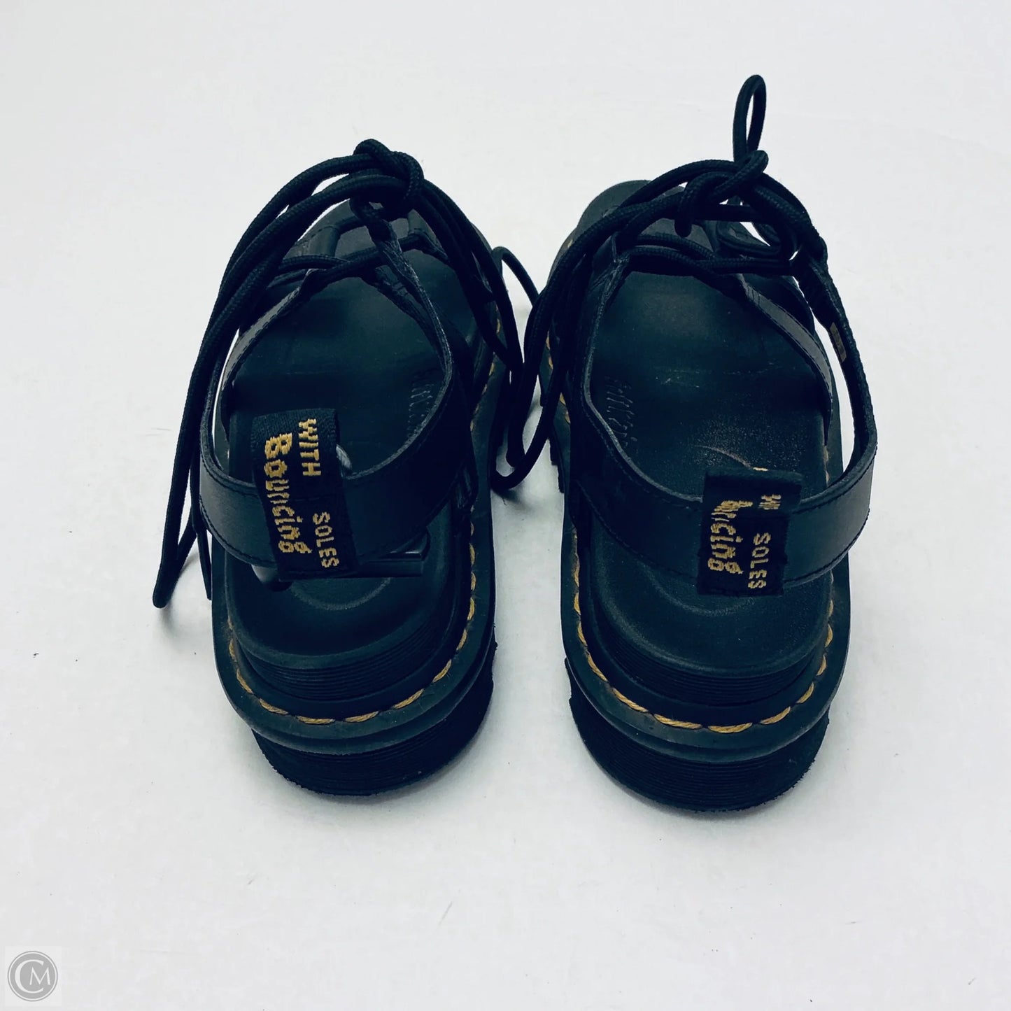 Sandals Heels Platform By Dr Martens In Black, Size: 6