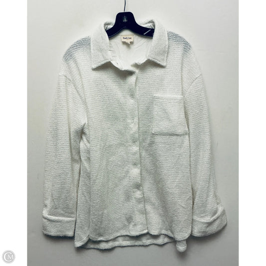 Jacket Shirt By Peach Love Cream California In White, Size: M
