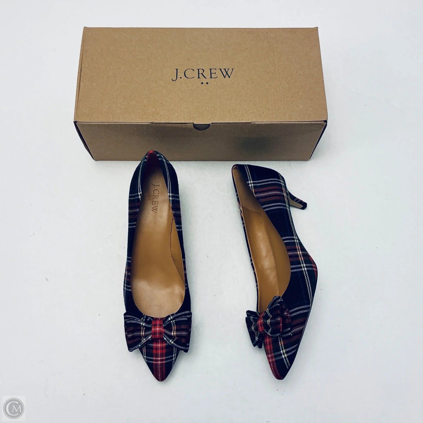Shoes Heels Kitten By J. Crew In Plaid Pattern, Size: 9
