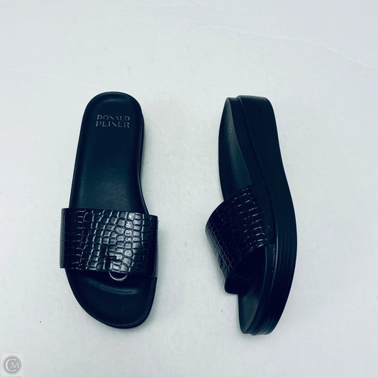 Sandals Heels Platform By Donald Pliner In Black, Size: 8