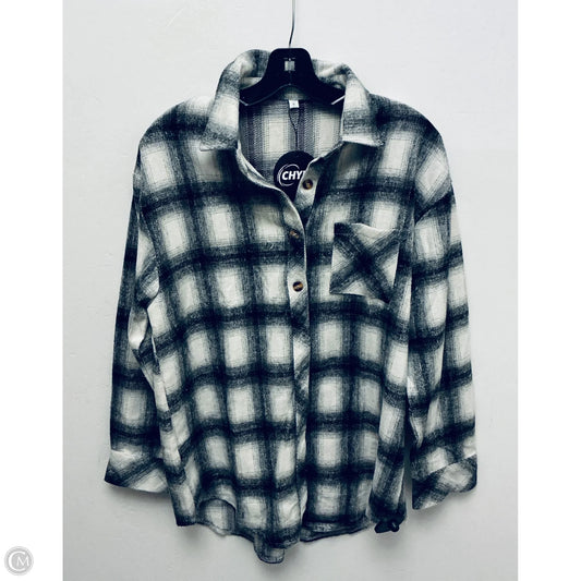 Jacket Shirt By Clothes Mentor In Grey, Size: S