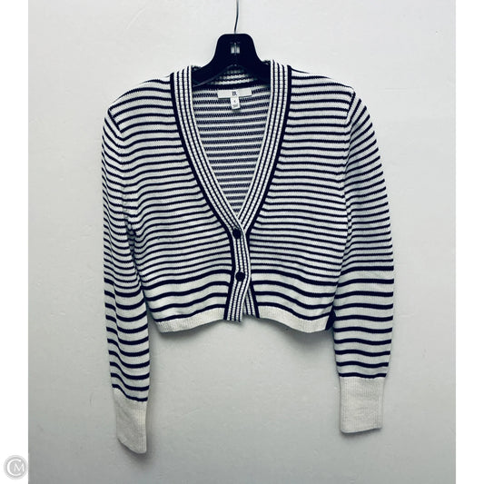 Sweater Cardigan By Banana Republic In Striped Pattern, Size: S