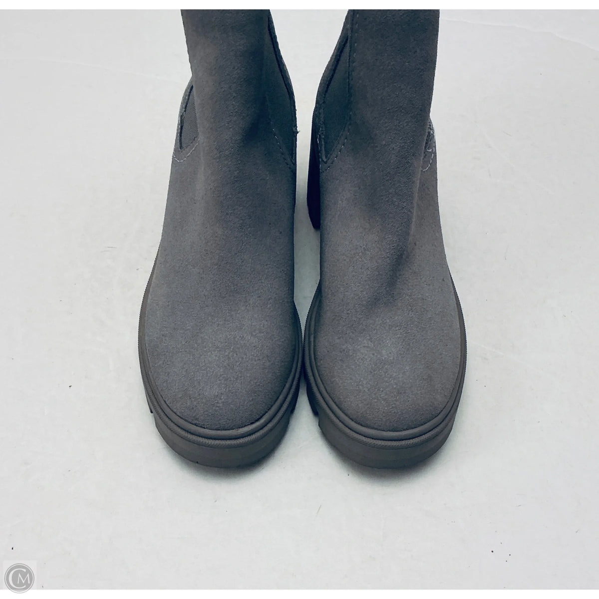 Boots Ankle Heels By Splendid In Grey, Size: 7.5
