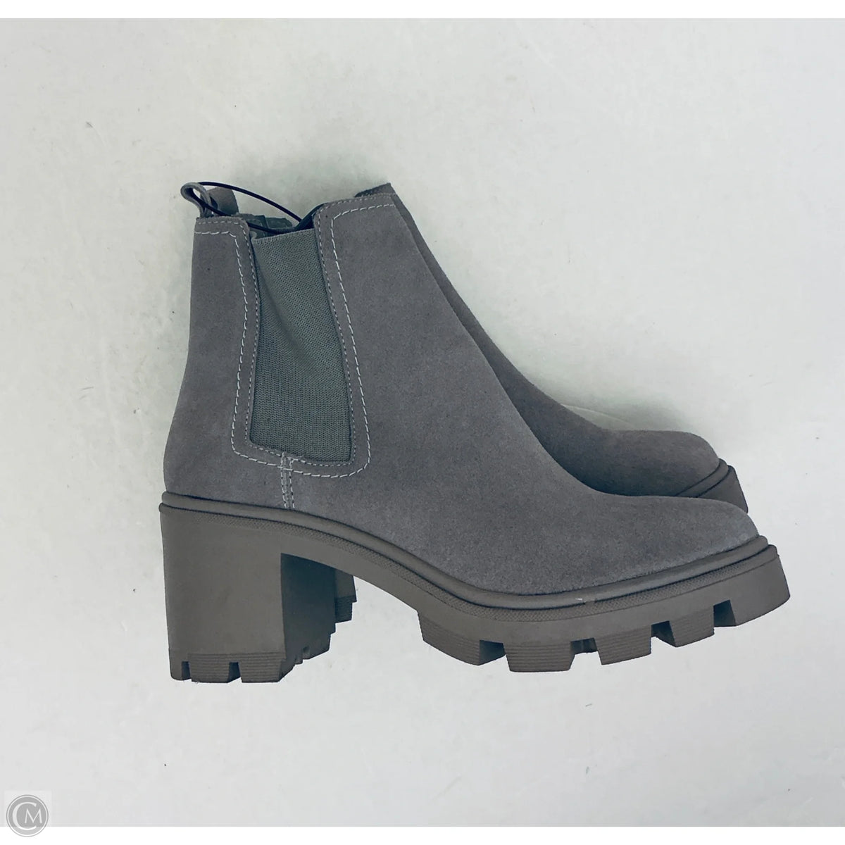 Boots Ankle Heels By Splendid In Grey, Size: 7.5
