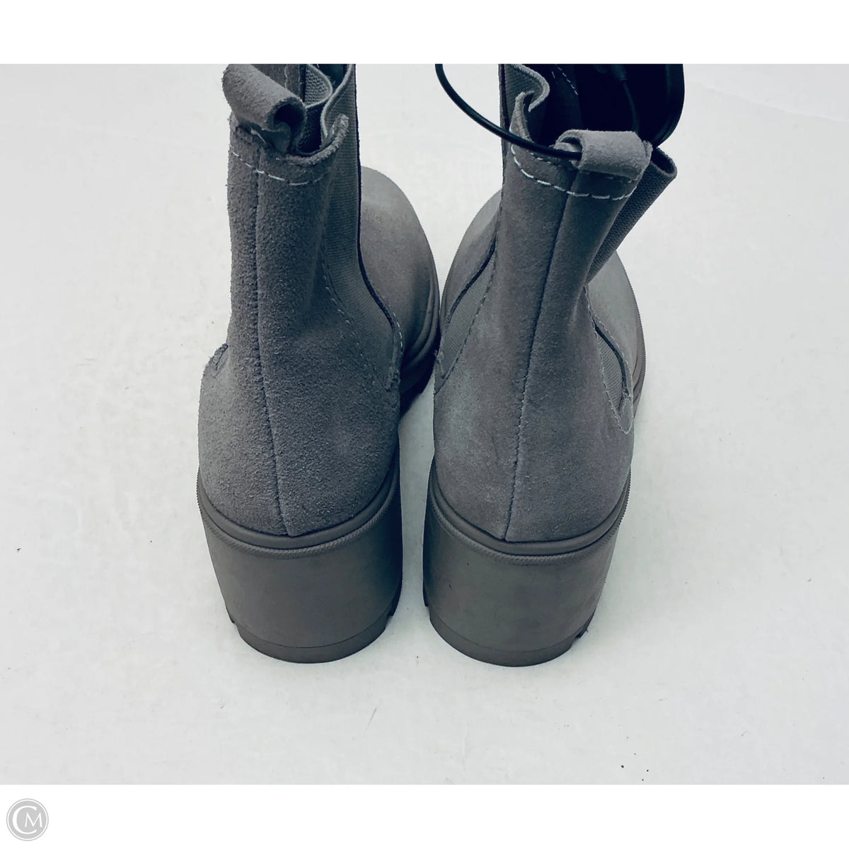 Boots Ankle Heels By Splendid In Grey, Size: 7.5