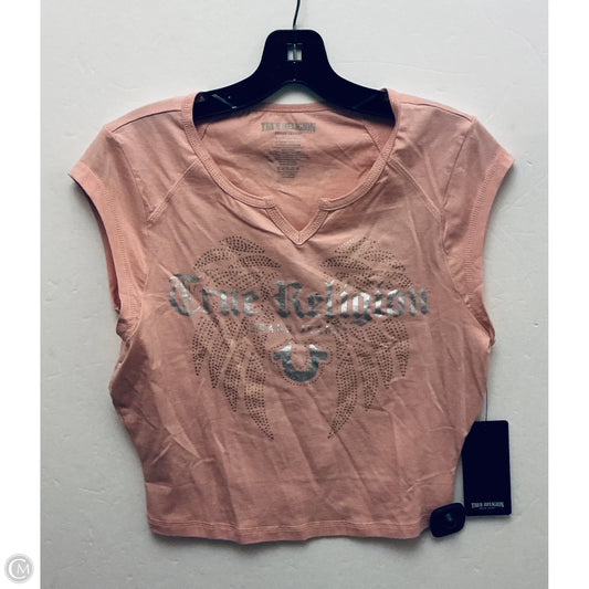 Top Short Sleeve By True Religion In Pink, Size: M