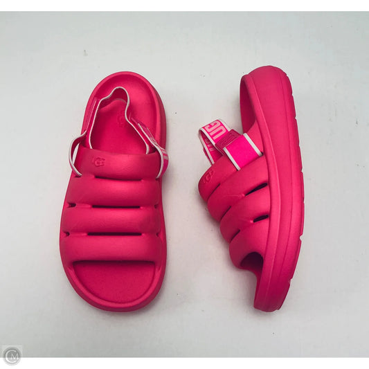 Sandals Designer By Ugg In Pink, Size: 10
