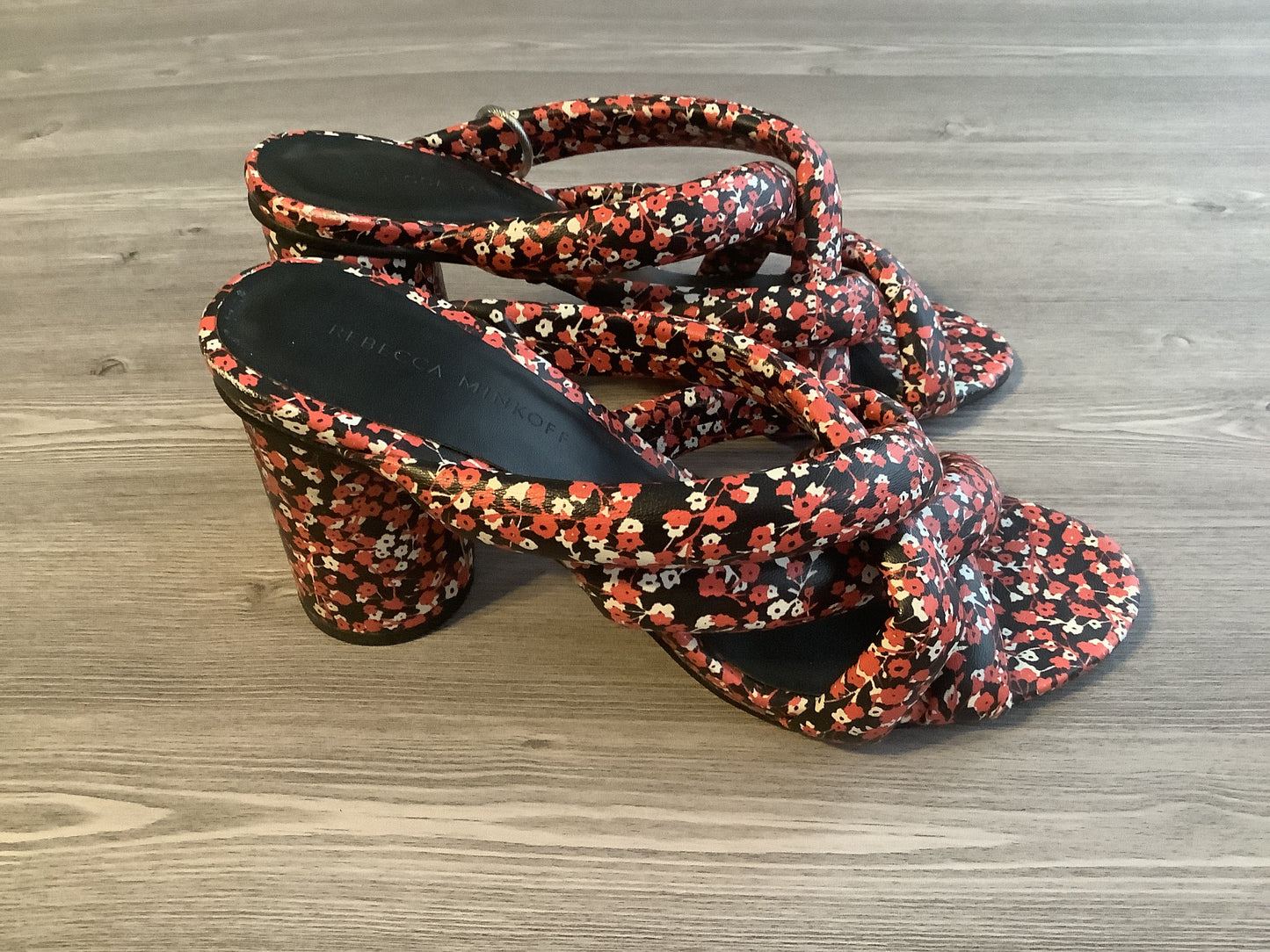 Floral Print Shoes Heels Block Rebecca Minkoff, Size 8.5