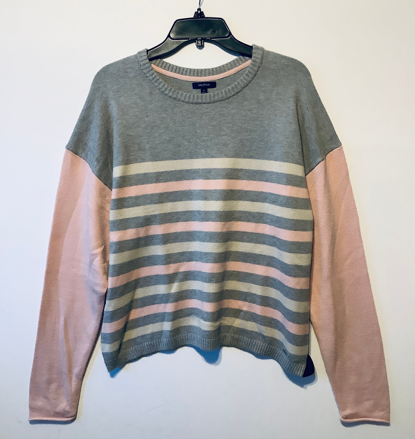 Sweater By Nautica In Striped Pattern, Size: L