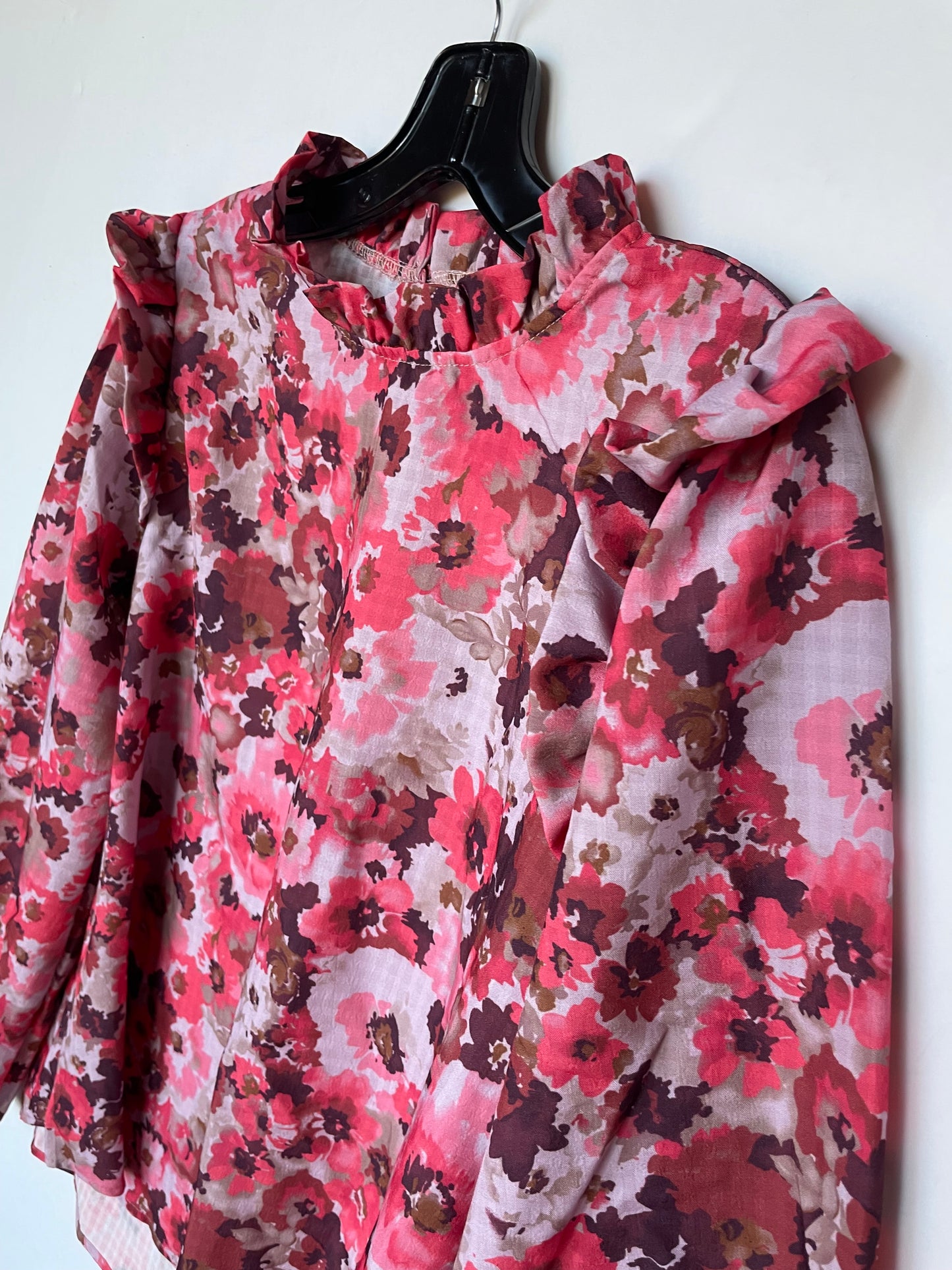 Top Long Sleeve By Fantastic Fawn In Floral Print, Size: M