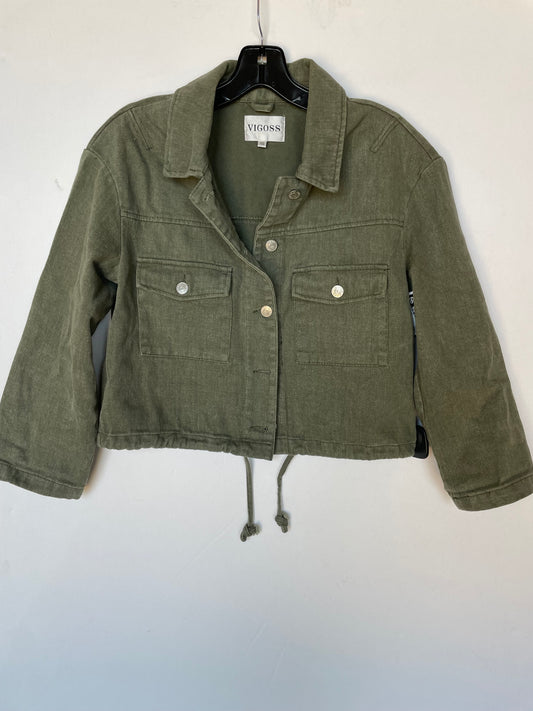 Jacket Shirt By Vigoss In Green, Size: Xs