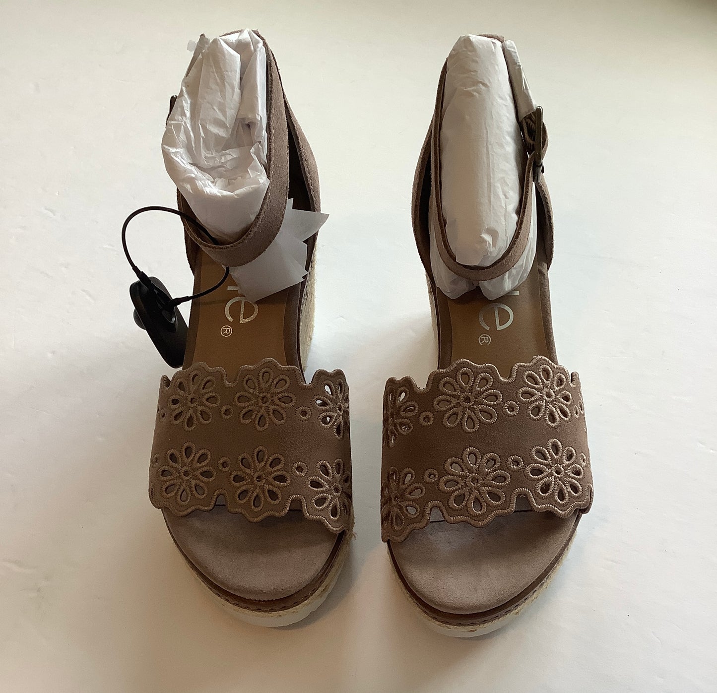 Shoes Heels Wedge By Nicole In Brown, Size: 9