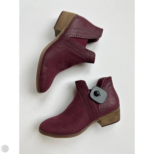 Boots Ankle Flats By Mia In Maroon, Size: 7.5